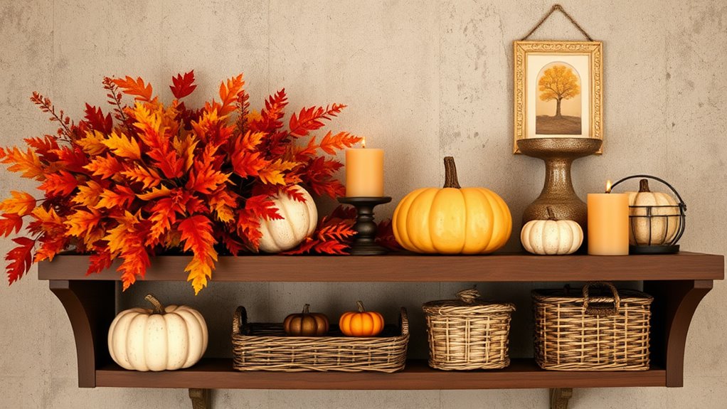 fall shelf decor ideas