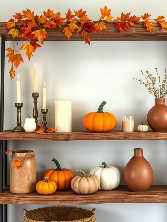 fall shelf decor ideas