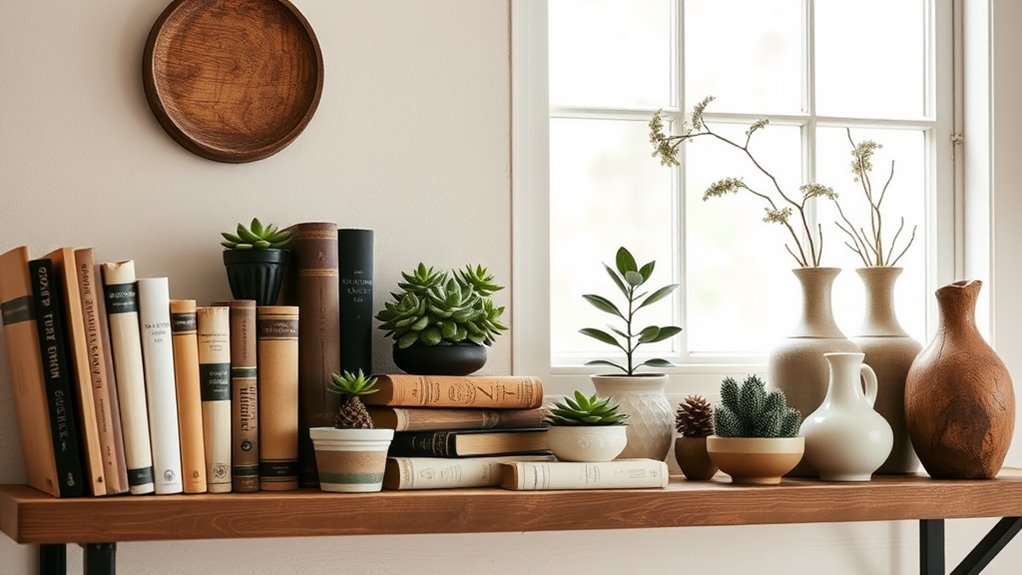 farmhouse shelf decor ideas