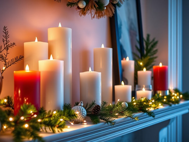 festive ambiance with candles