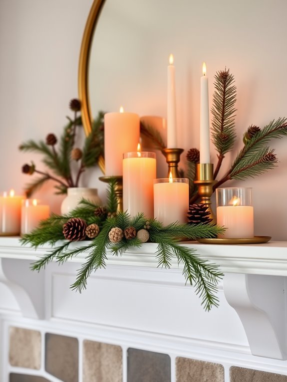 festive candle display ideas