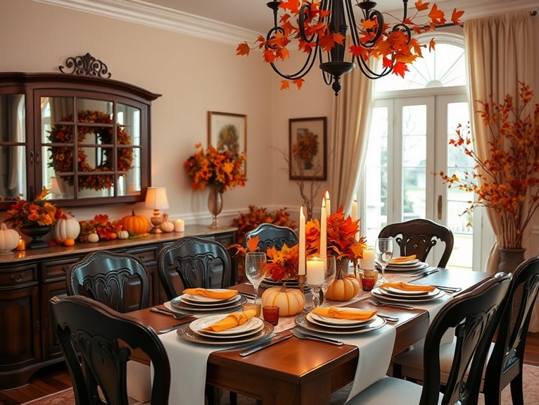 festive dining room decorations