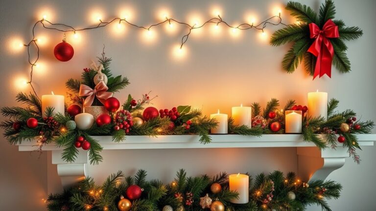 festive holiday shelf decor