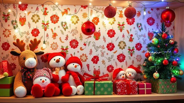 festive playroom shelf decor