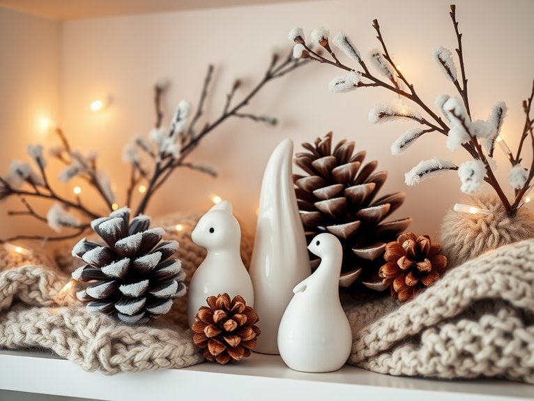 festive seasonal decorations displayed