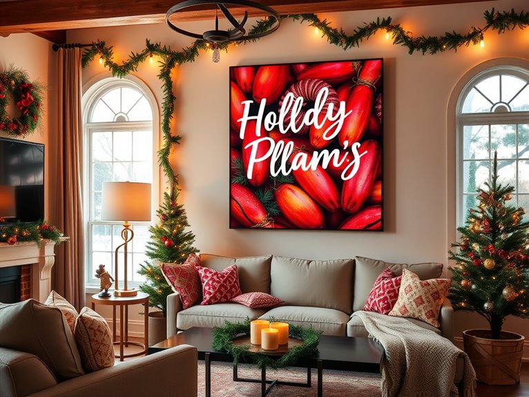 festive seasonal wall decor