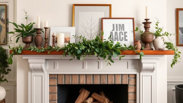 fireplace mantel shelf decor