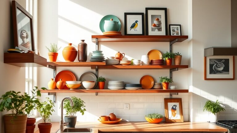 floating shelf kitchen decor