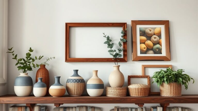 handcrafted decor for shelves