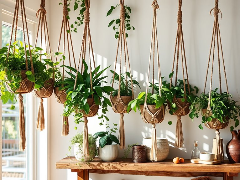 handcrafted decorative plant holders