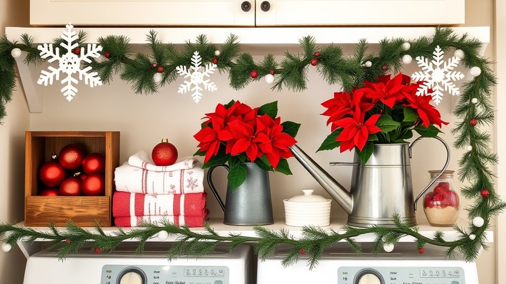 holiday laundry room decor