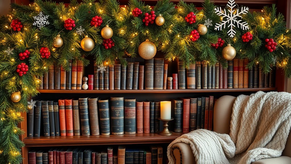 holiday library decor ideas