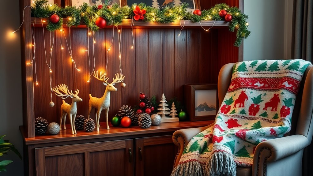 holiday shelf decor selection