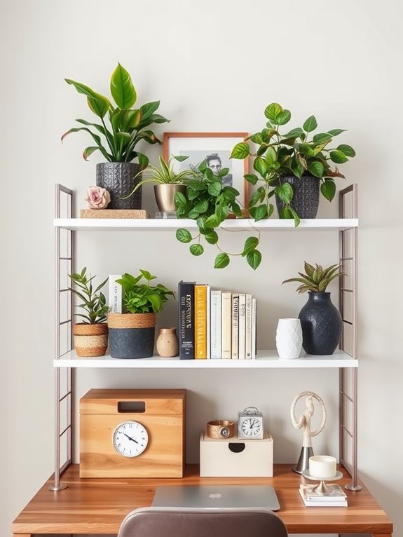 home office shelf decor ideas