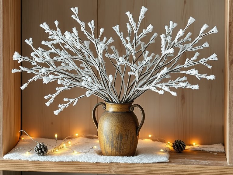 icy covered tree limbs
