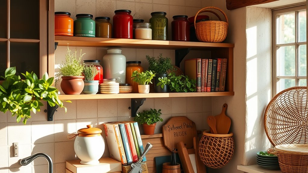 kitchen shelf decor ideas