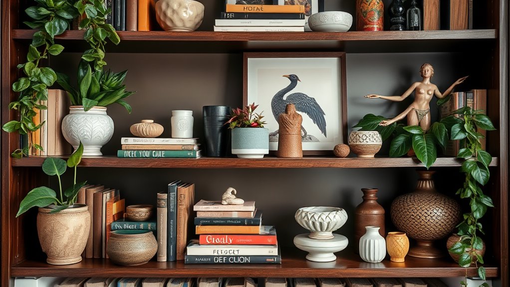 layered shelf decor ideas