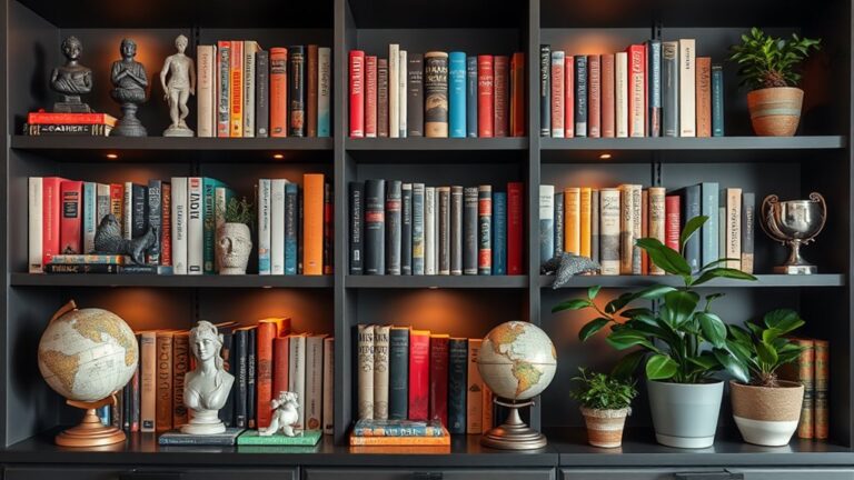 library shelf decor ideas