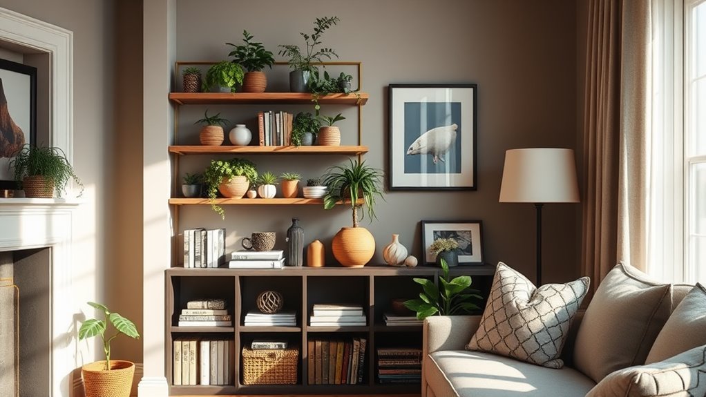 living room shelf decor ideas