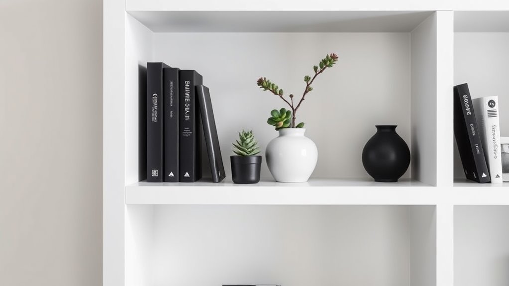 minimalist bookshelf decor tips