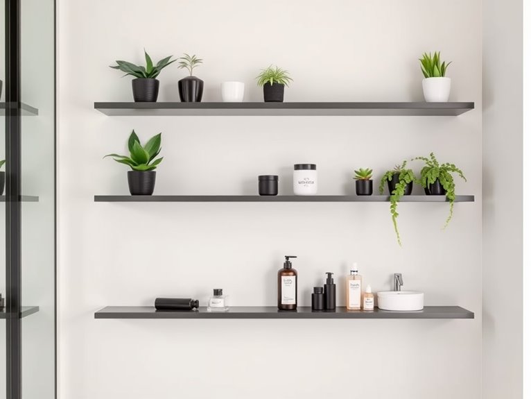 minimalist floating shelf design