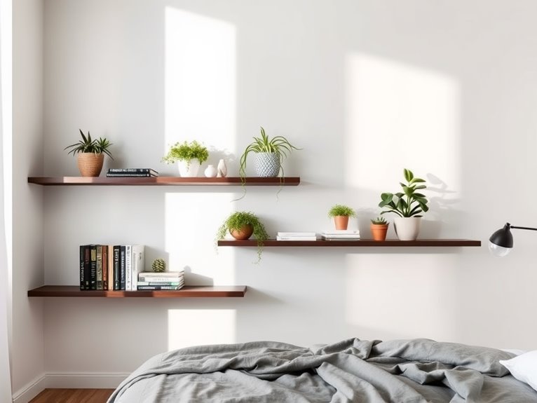 minimalist floating shelf design