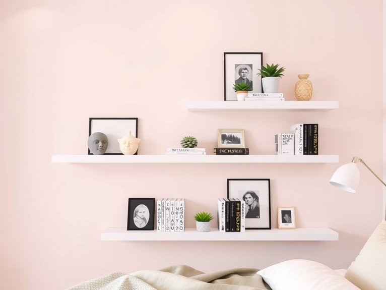 minimalist floating shelf design