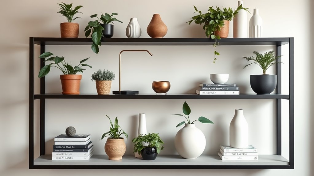 modern home shelf styling