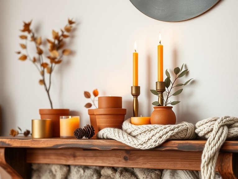 natural scented candle displays