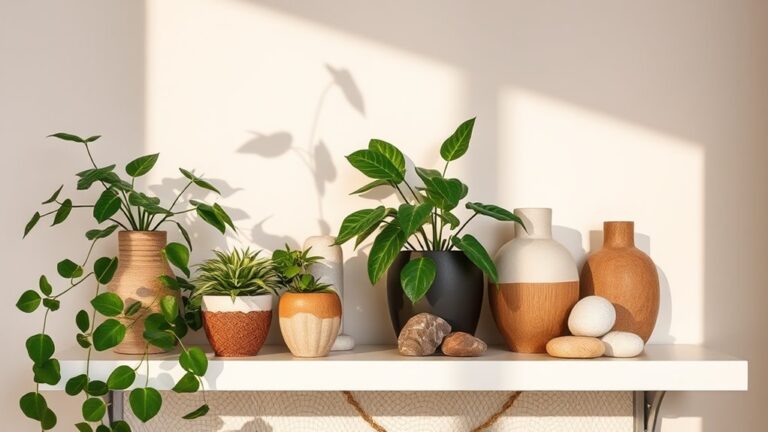 nature inspired shelf decor ideas