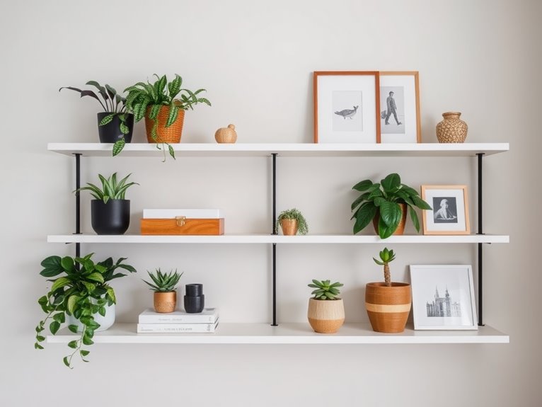 organize and simplify shelves