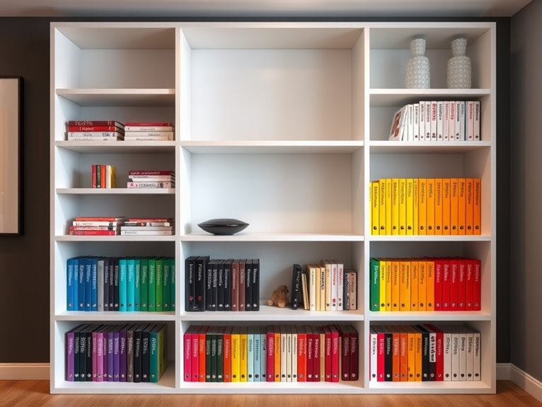 organize books by hue