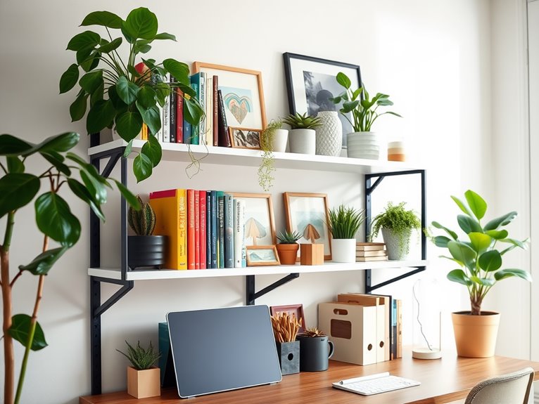 organized and visually appealing shelves