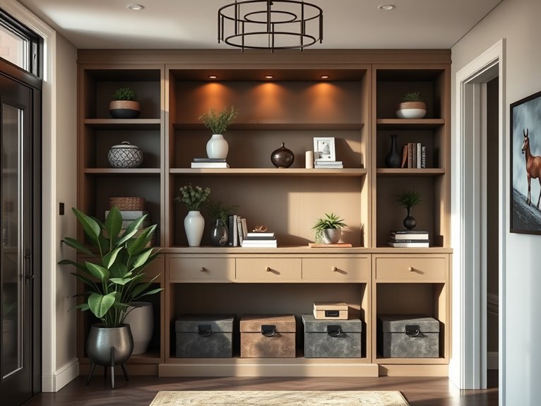 organized entryway storage options