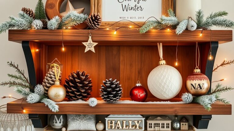 personalized winter shelf decorations