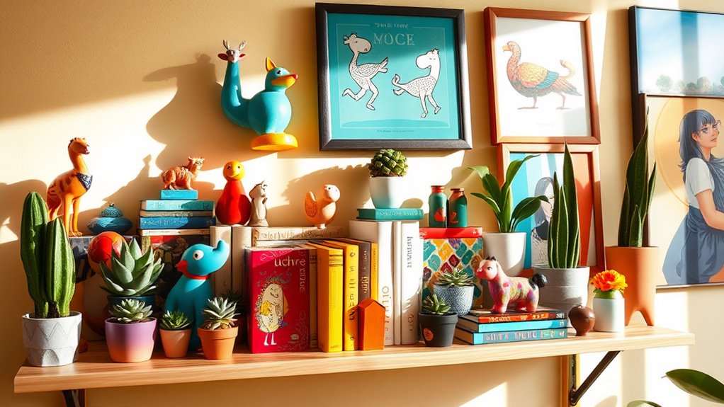 playful diy shelf decor