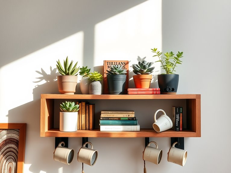 practical applications of rustic shelves