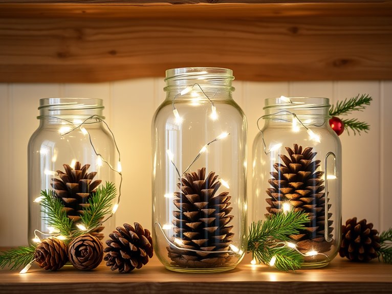 recycled jars for display
