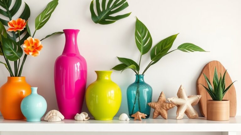 refreshing summer shelf decor