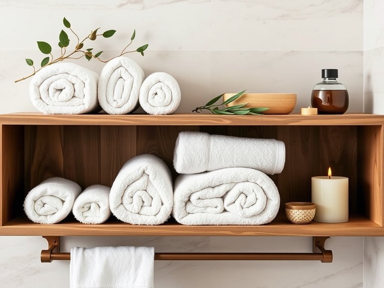 relaxing towel displays inspired