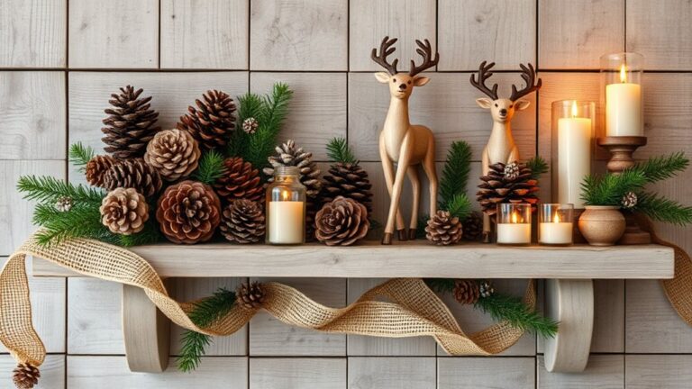 rustic holiday shelf ideas