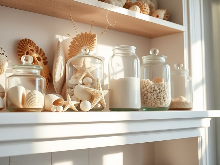 seashells arranged on sand