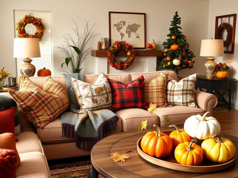 seasonal decor for living room