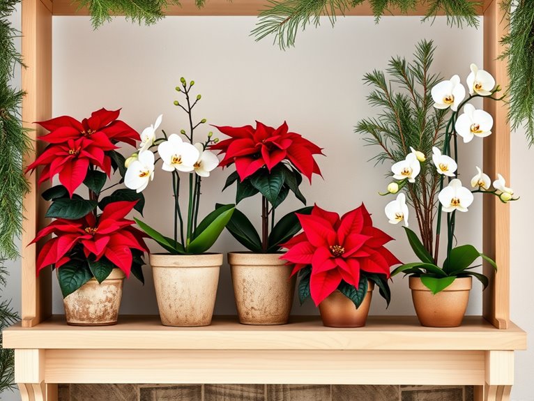 seasonal potted plant arrangement