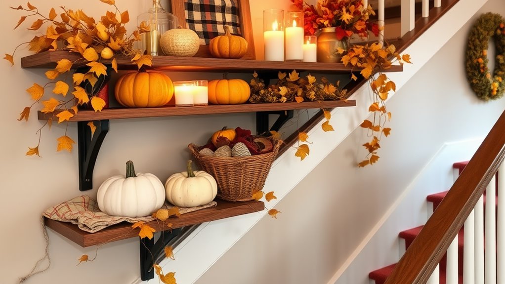 selecting autumn staircase decor