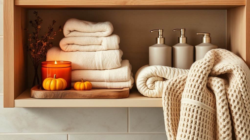 selecting fall bathroom decor