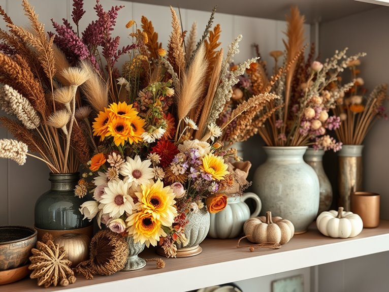 selecting ideal dried flowers