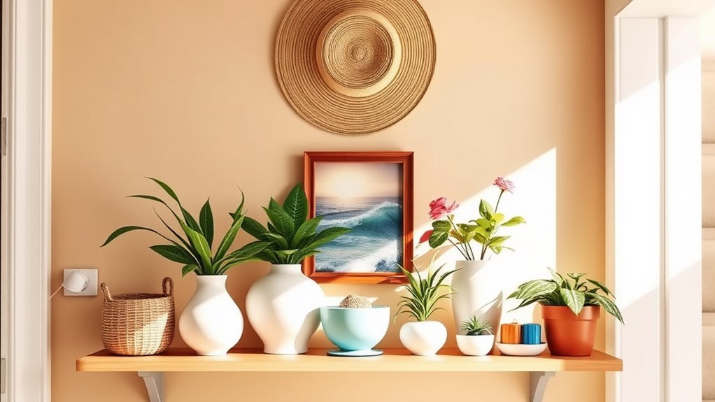 selecting summer shelf decor