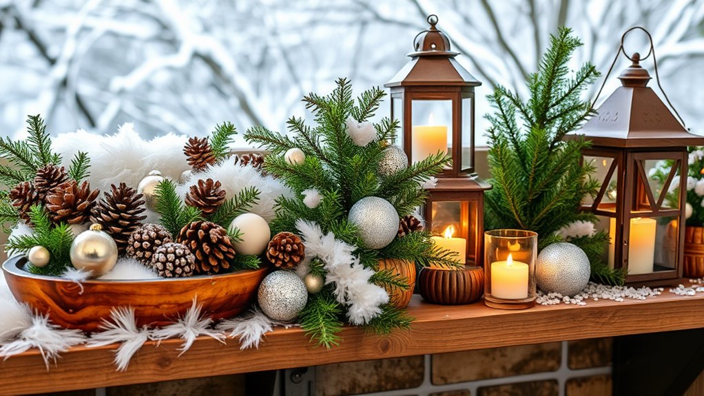 selecting winter shelf decor