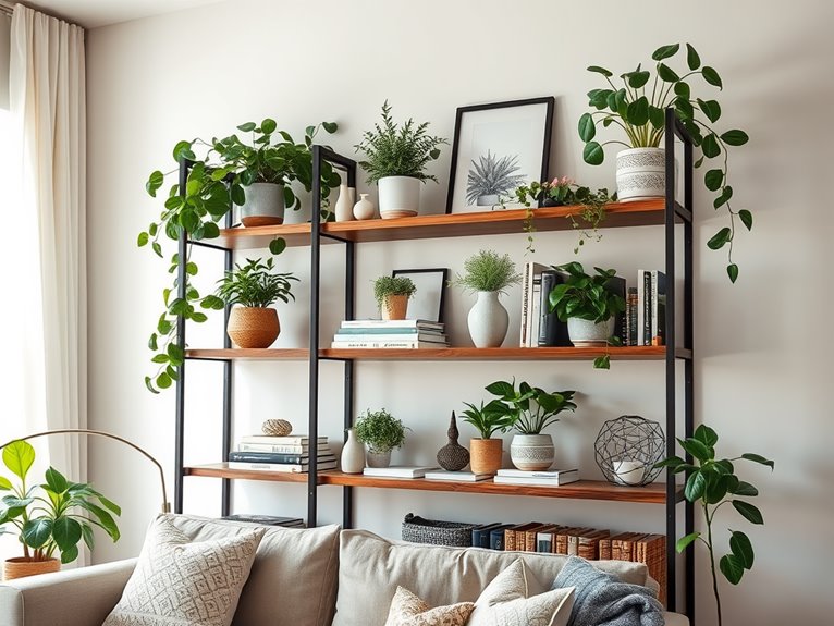 shelf styling and decor